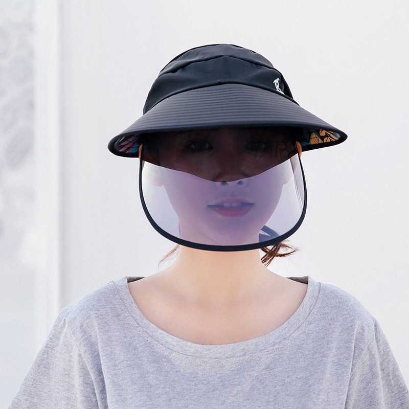 Hat Female Summer Outdoor Cycling UV Protection Sun Hat Double Layer Anti-droplet Cap