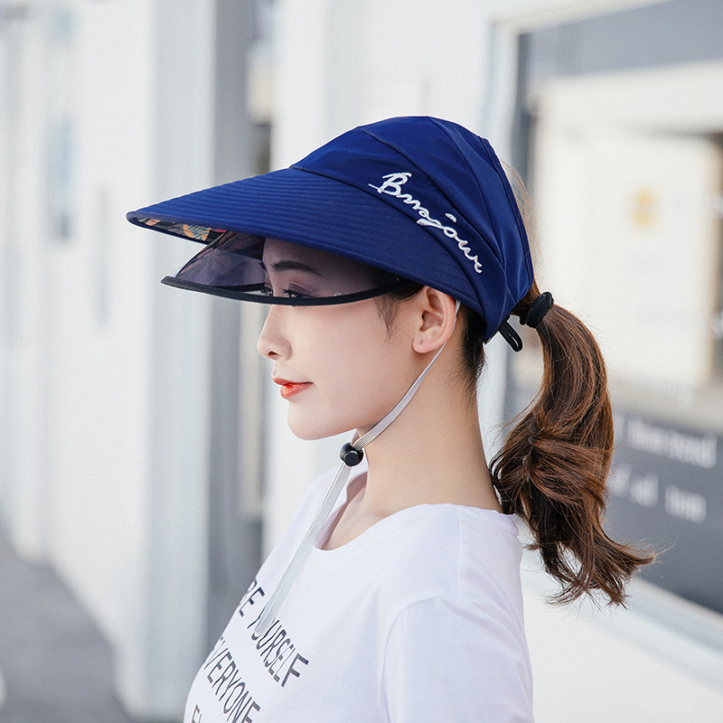 Hat Female Summer Outdoor Cycling UV Protection Sun Hat Double Layer Anti-droplet Cap