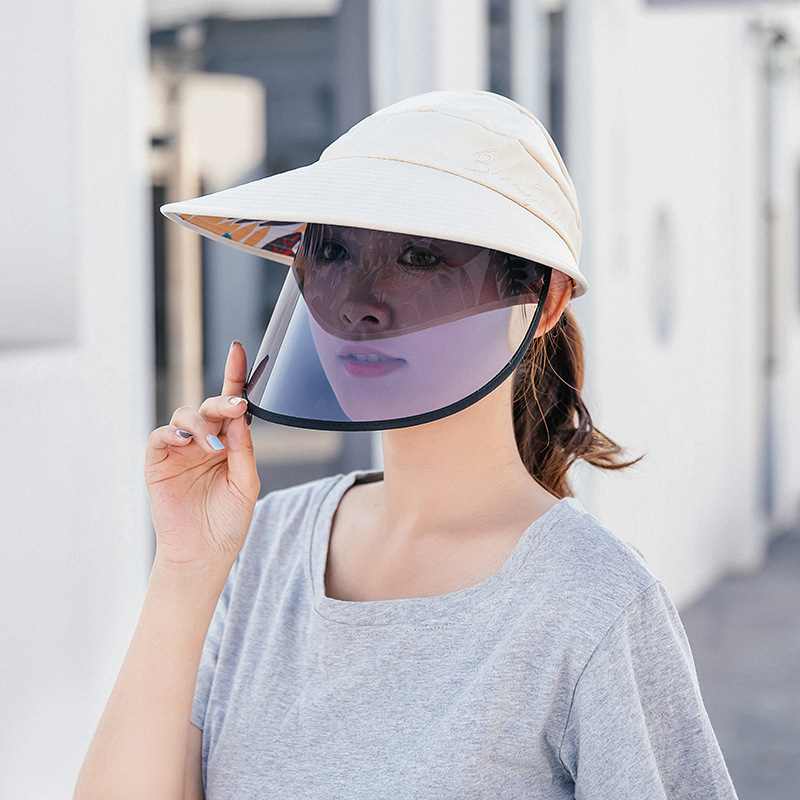 Hat Female Summer Outdoor Cycling UV Protection Sun Hat Double Layer Anti-droplet Cap