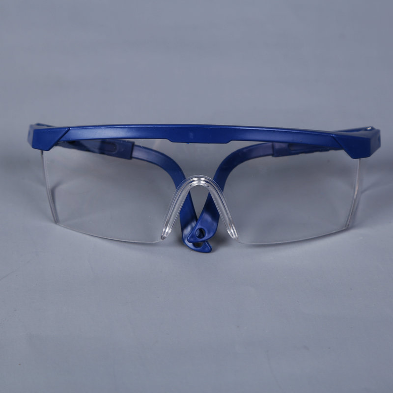 Goggles Safety Protection Blue and White Stretch Leg Goggles Dustproof Anti-Impact Anti-Splash Labor Glasses Riding