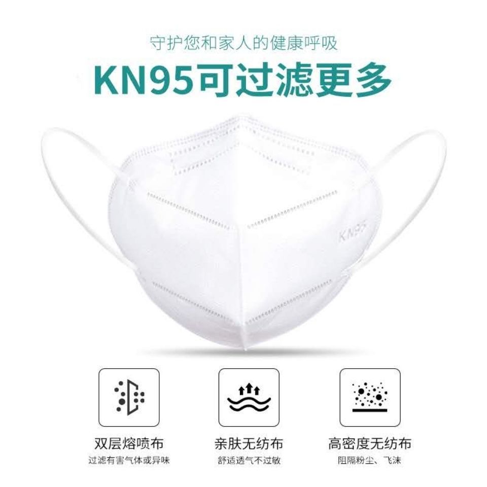 Mask KN95 Mask Dustproof Anti-Haze Micro Particles Disposable Protective Meltblown Fabric KN95 Mask
