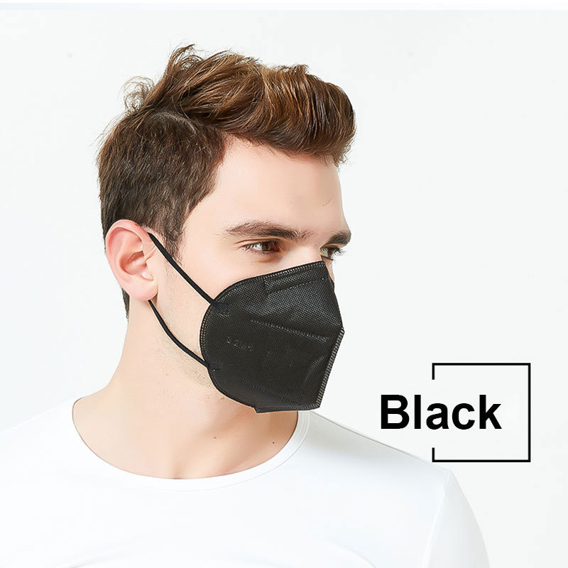 Spot Goods in Black KN95 Mask Double Layer Meltblown Fabric N95 Mask Industrial Dustproof KN95 Mask