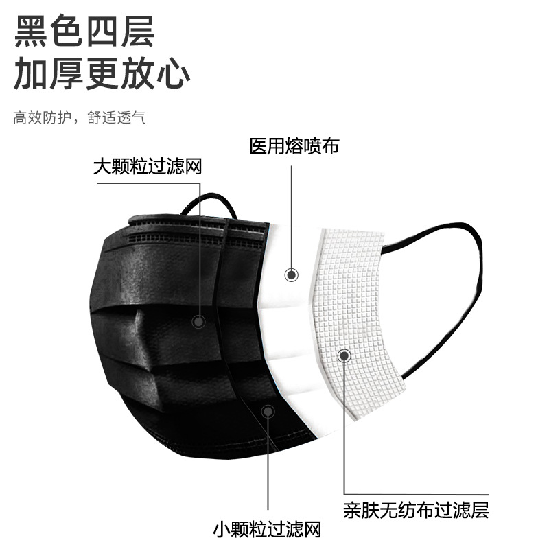 Yalite Disposable Medical Surgical Mask Blue Three-Layer Mask Thick Spot Delivery for Foreign Trade