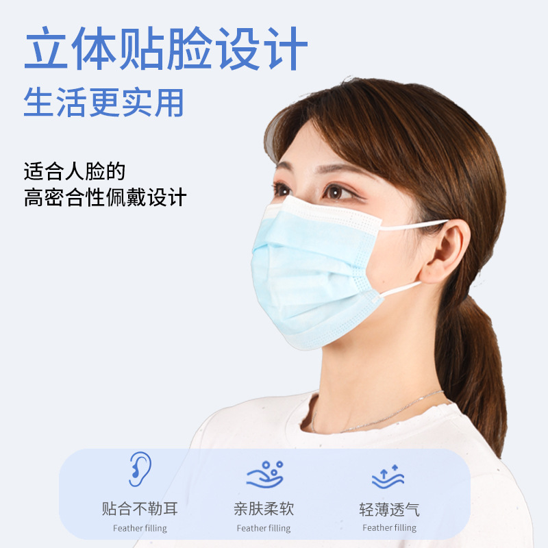 Medical Surgical Mask Independent Packaging Boxed Disposable Mask Containing Surgical Mask