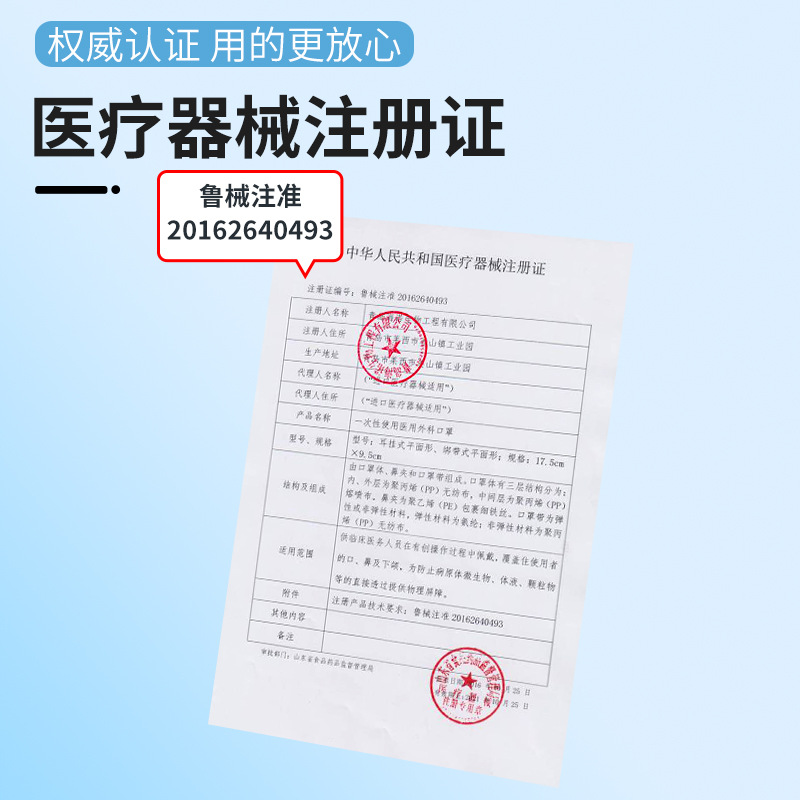 Haishihainuo Medical Surgical Mask Disposable Meltblown Fabric Doctor Medical Three-Layer Protective Special Independent Packaging
