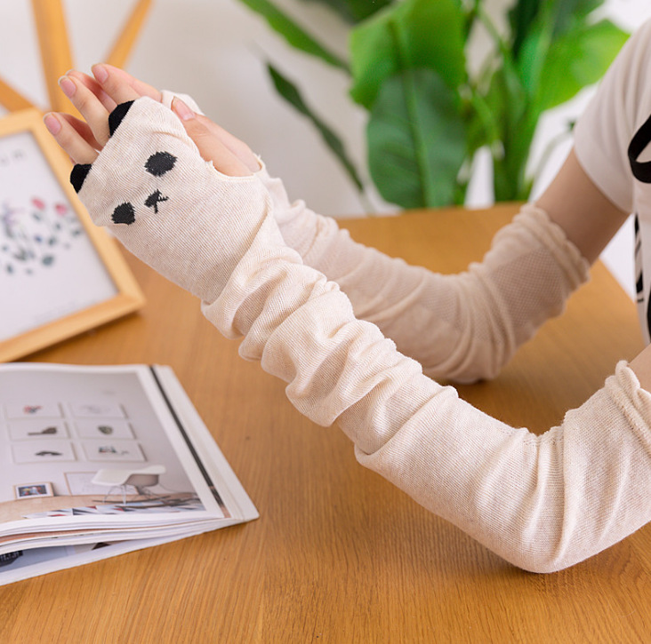 Women&#039;s Summer Thin Long UV Protection Oversleeves Outdoor Cotton Driving and Biking Sun Protection Gloves UV Gloves