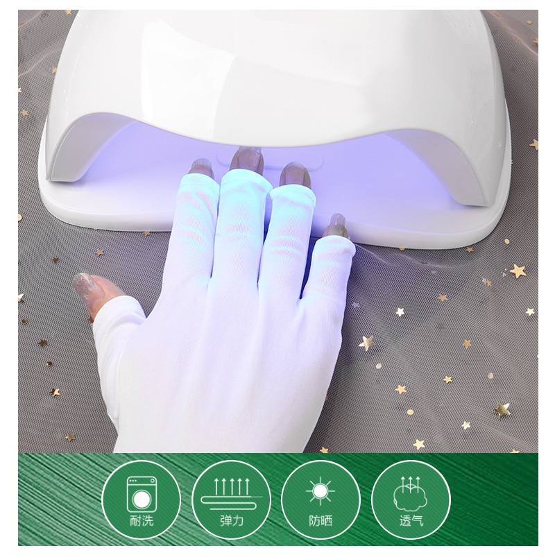 New Nail Beauty Tools UV Protection Special Gloves Nail Phototherapy Sunscreen Black Short and Long White UV Gloves