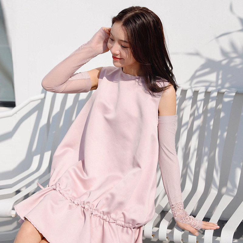 Long Sun Protection Gloves Driving UV Protection Oversleeve Thin Summer Cycling Sun Protection Ice Silk Arm Sleeve Covers Women