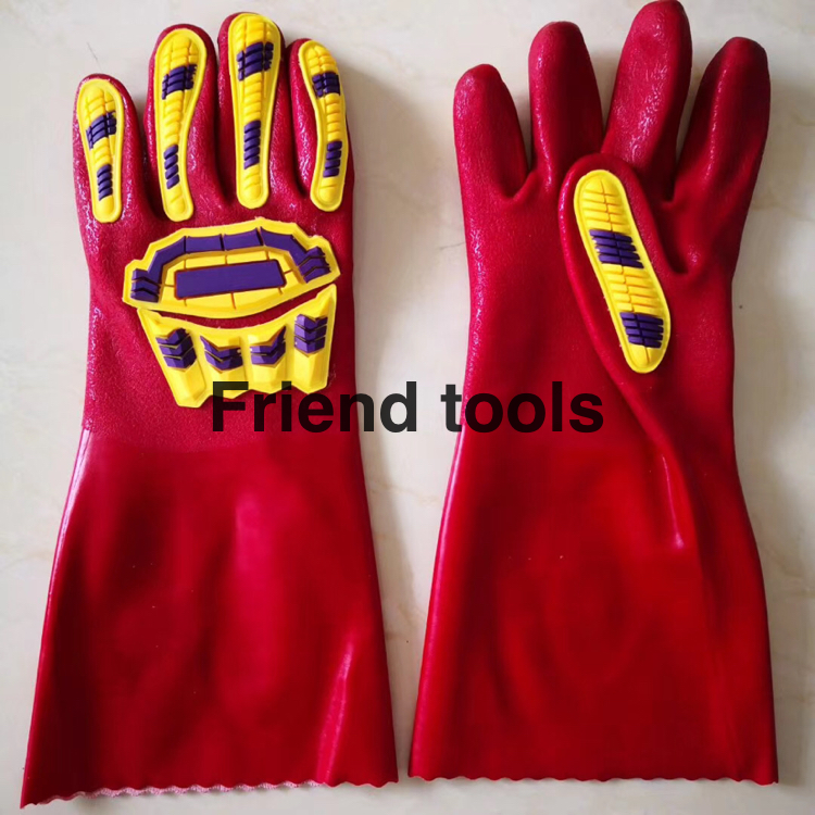 Bumper Strip PVC Gloves