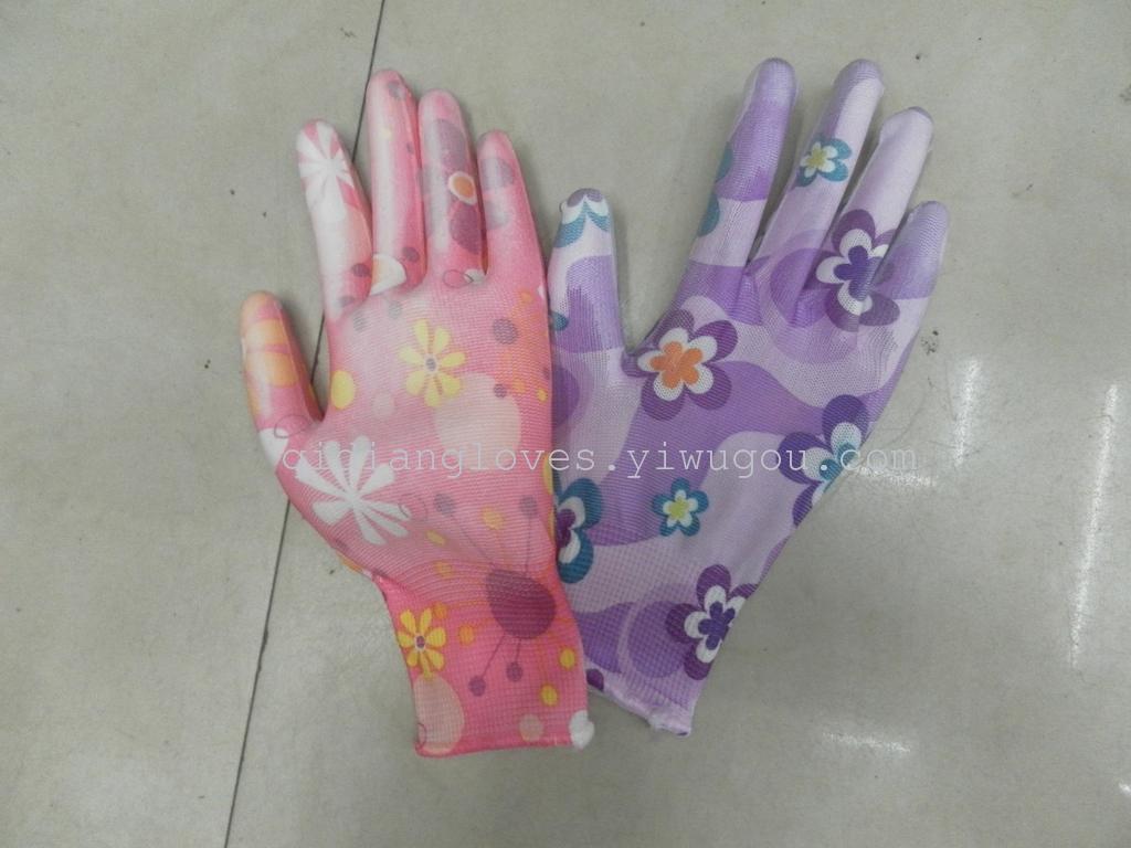 Gloves, anti-static gloves, PU gloves, PU gloves, PU gloves pattern printing