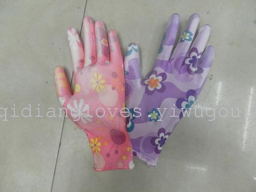 Gloves, anti-static gloves, PU gloves, PU gloves, PU gloves pattern printing