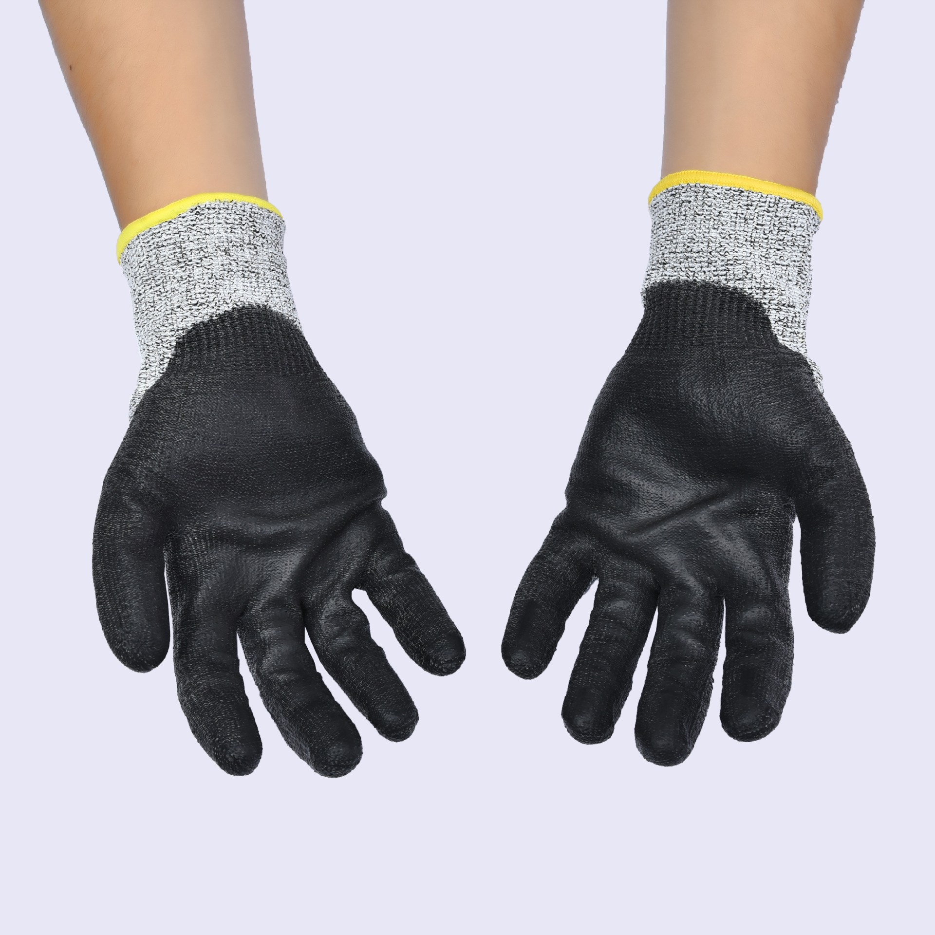 Manufacturers direct anti - puncture durable 5 grade anti - cutting the PU gloves working gloves