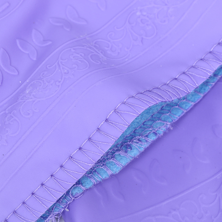 Fashion Protective Pu Gloves Wear-Resistant Acid and Alkali Resistant Non-Slip PVC Velvet Household Dishwashing Warm Gloves Factory Direct Sales