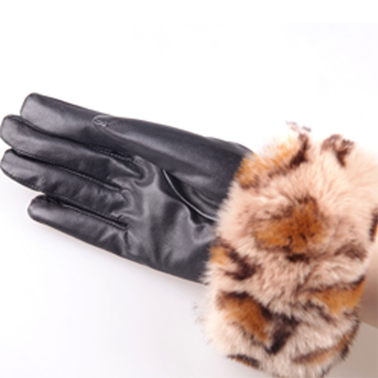 Bai Hu Wang, Nick leather gloves. mink Shearling gloves. real fur gloves
