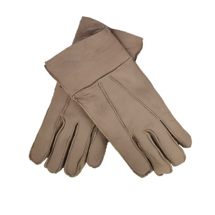 Cross-Border Fur Gloves Men&#039;s Winter Outdoors Cold Protection Thickening Warm Warm Warm Motorcycle Riding Leather Gloves