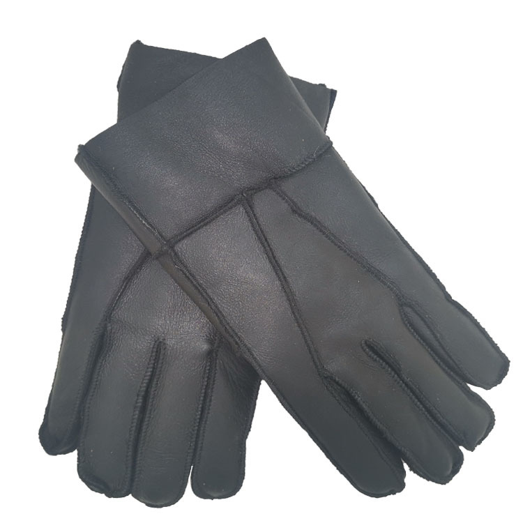 Cross-Border Fur Gloves Men&#039;s Winter Outdoors Cold Protection Thickening Warm Warm Warm Motorcycle Riding Leather Gloves