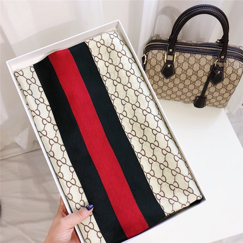 2021 Spring and Summer New European and American Fashion &amp; Trend Silk Scarf Artificial Silk Women&#039;s Scarf Fashionable All-Match Sunscreen Shawl