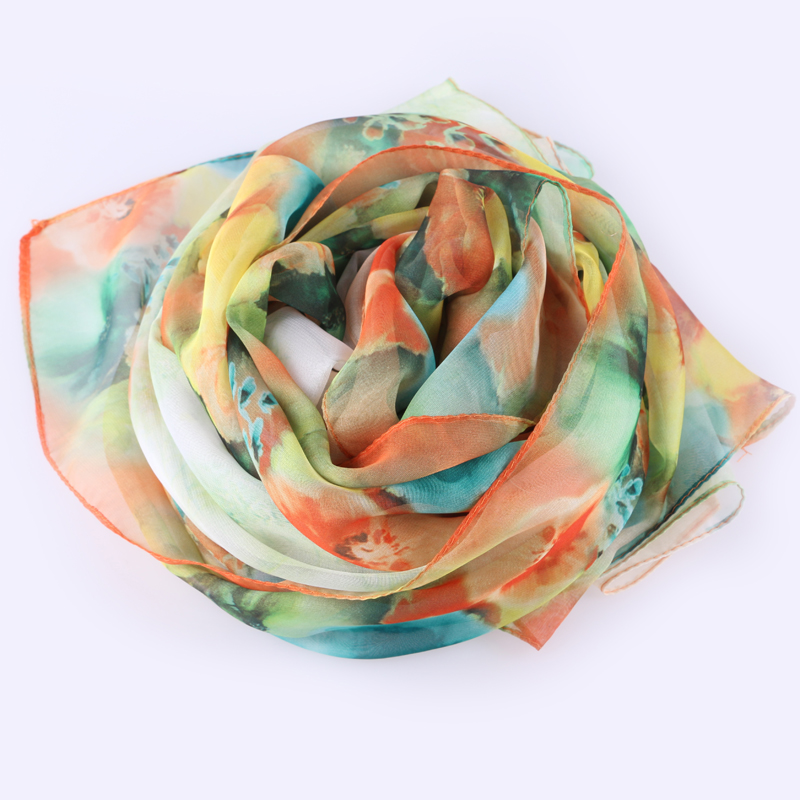 Wholesale long spring and autumn high grade silk scarf Summer sunscreen shawl
