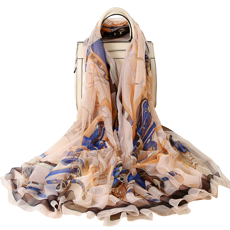 Foreign Trade Spring and Summer New Large Size Yourou Yarn Scarf Travel Beach Towel Sunscreen Shawl Factory Direct Sales