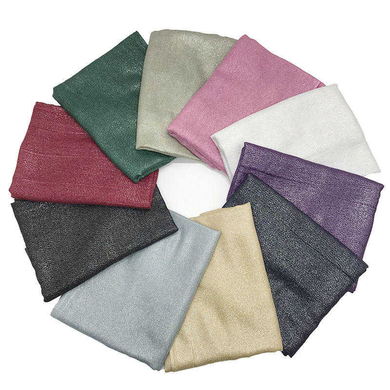 Cross-Border International Station Artificial Cotton Satin Solid Color Silver Silk Double-Layer Fringe Women&#039;s Scarf Ethnic Handbag Headscarf One Piece Dropshipping
