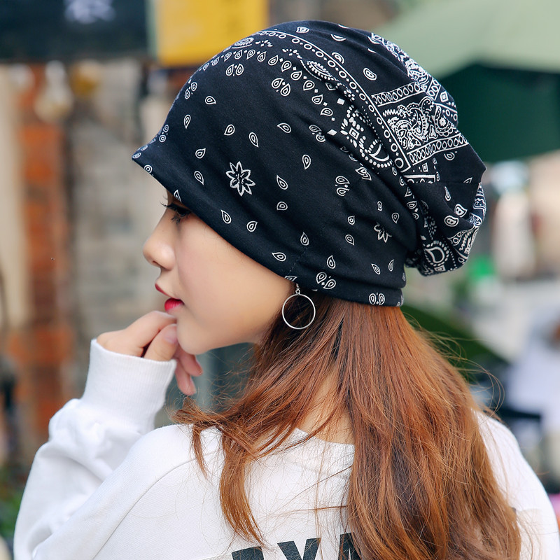 Sleeve Cap Ethnic Style Series European and American Korean Paisley Head-Wrapping Hat Cap for Pregnant Women Pile Heap Cap Dual-Use Scarf