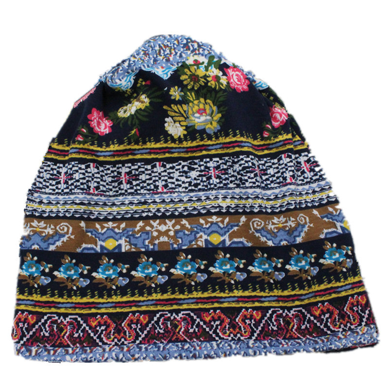 Sleeve Cap Ethnic Style Series European and American Korean Paisley Head-Wrapping Hat Cap for Pregnant Women Pile Heap Cap Dual-Use Scarf