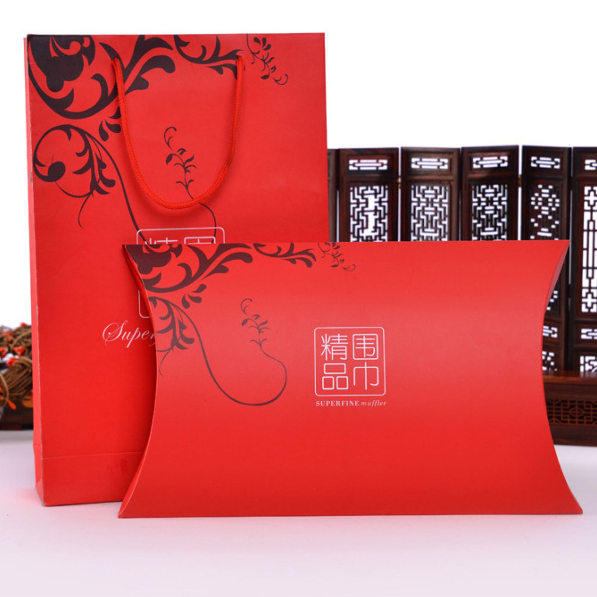 Enterprise Annual Meeting Activities Chinese Red Scarf Can Be Customized Logo Embroidery Printing Gift Classmates Party Shawl