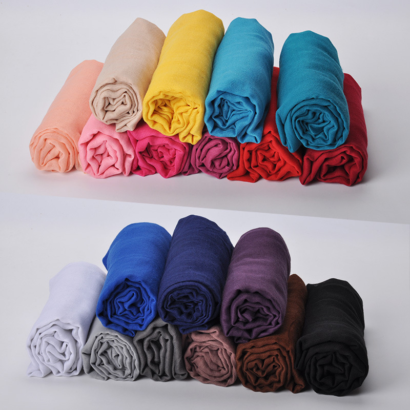 Artificial Cashmere Scarf Monochrome Rayon Printed Yarn-Dyed Stock Defective Shawl Processing Scarf Yarn-dyed Scarf