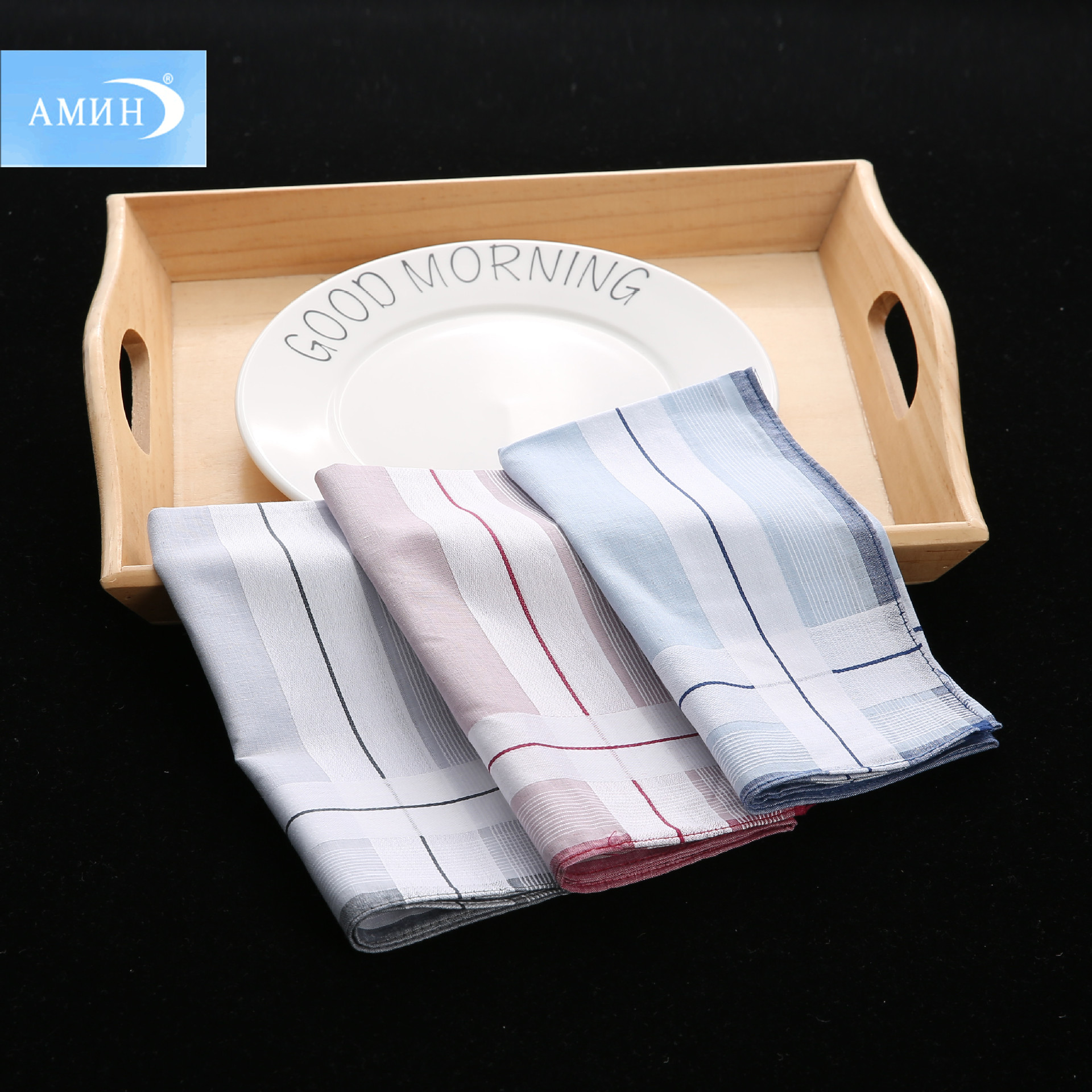 40cm Cotton Men&#039;s Yarn-Dyed Handkerchief High-End Business Pocket Square Handkerchief Hand Towel Square Scarf Pure Cotton Customizable