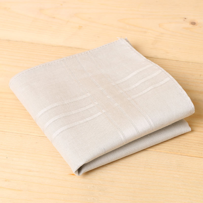 Men&#039;s Handkerchief Pure Cotton Sweat-Absorbent Handkerchief 40cm Classic Middle-Aged and Elderly Yarn-Dyed Square Scarf Gift Can Be Customized