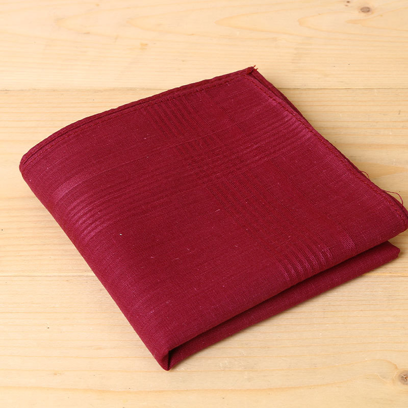 Men&#039;s Handkerchief Pure Cotton Sweat-Absorbent Handkerchief 40cm Classic Middle-Aged and Elderly Yarn-Dyed Square Scarf Gift Can Be Customized