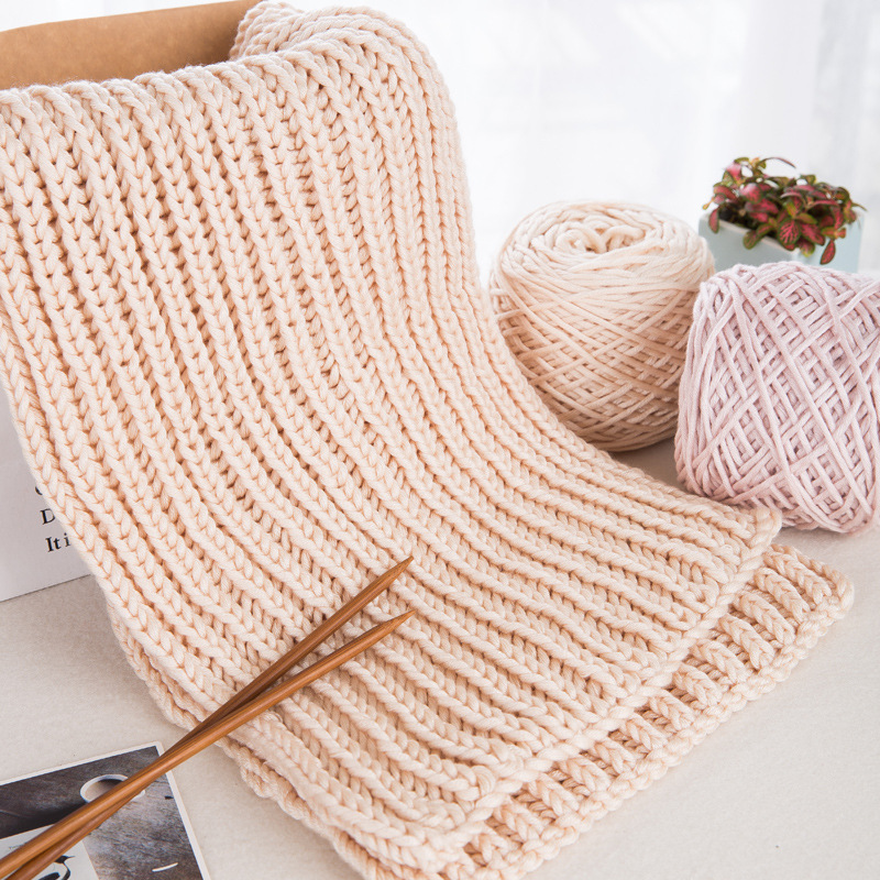 Daiqing Handmade DIY Woven for Boyfriend Women&#039;s Self-Woven Scarf Wool Ball Thick Knitting Yarn Ball Lover Milk Cotton Material Package
