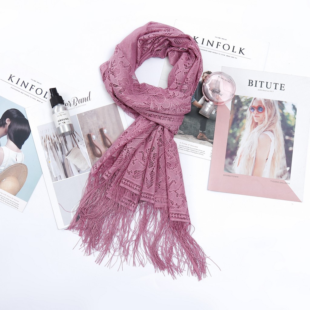 East Muslim Head Wrap Scarf Solid Color Hollow Women&#039;s Scarf Sunscreen Scarf Cross-Border Shawl Scarf Muslim Scarf