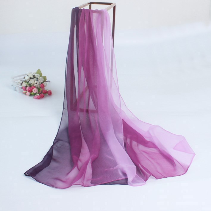  Gradient Color Women&#039;s Fashion All-Match Long Scarf Women&#039;s Scarf Spring and Summer Dance Scarf Women&#039;s Chiffon Scarves