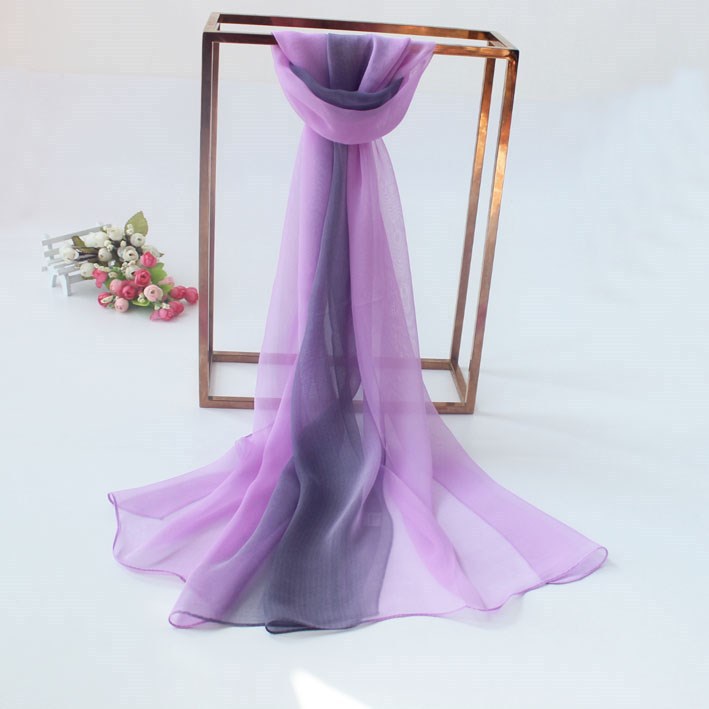 Gradient Color Women&#039;s Fashion All-Match Long Scarf Women&#039;s Scarf Spring and Summer Dance Scarf Women&#039;s Chiffon Scarves