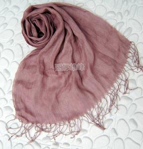 Lina scarf light grey linen scarves artistic female spring clean cotton solid color scarves