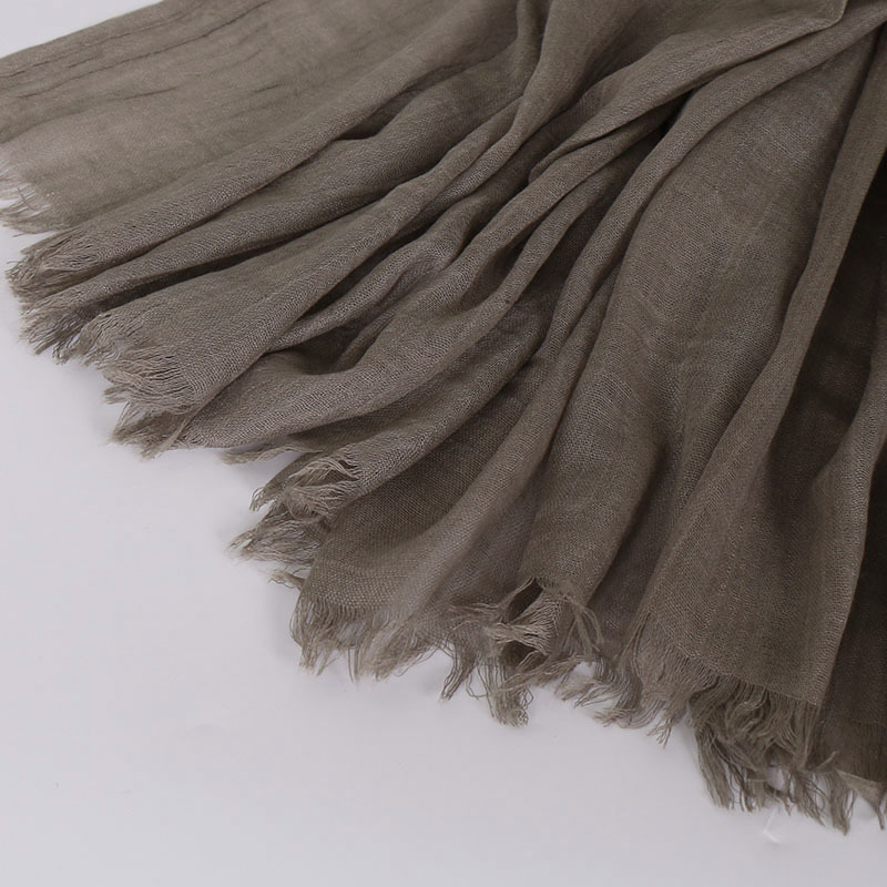 Cotton Linen Scarves  Monochrome Women Scarf Factory Direct Supply Burrs Scarf Shawl Classic Solid Color Vs77