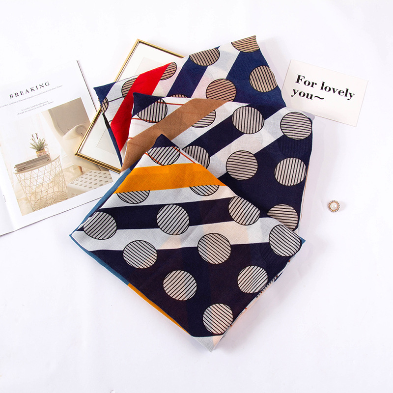 All-Match Fashionable Thin Dual-Use Warm Soft Cotton and Linen Spring and Autumn Winter Scarf Scarf Cotton Linen Scarves