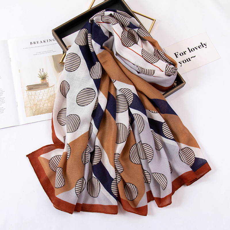 All-Match Fashionable Thin Dual-Use Warm Soft Cotton and Linen Spring and Autumn Winter Scarf Scarf Cotton Linen Scarves