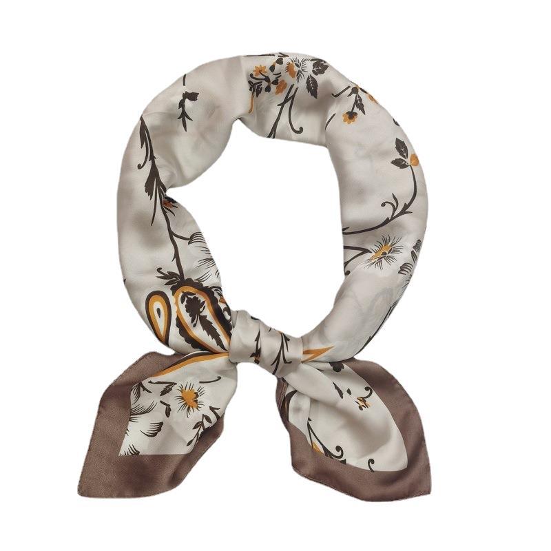 Square Scarf Tie Hair Bag Scarf Spring and Summer European and American Foreign Trade Hot Selling Scarf Silk Scarves
