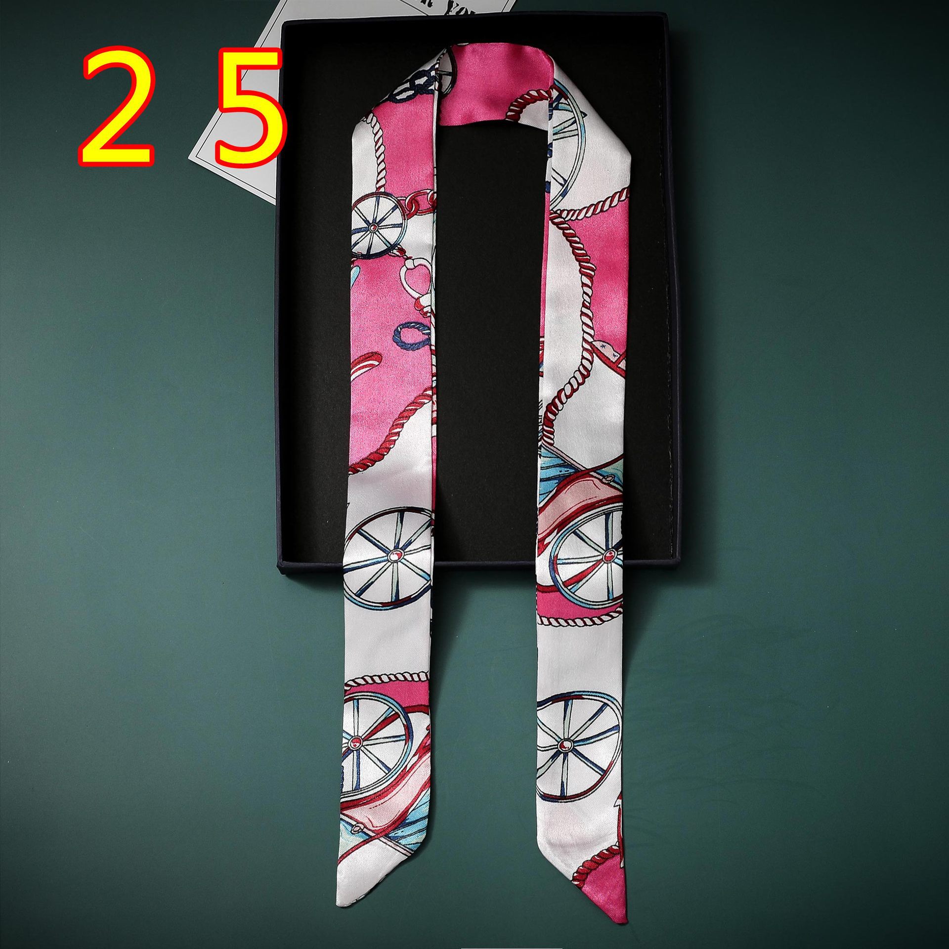 European and American Tie Bag Small Silk Scarf Small Ribbon Hair Band Women&#039;s Silk Scarf Tie Hair Ribbon Scarves