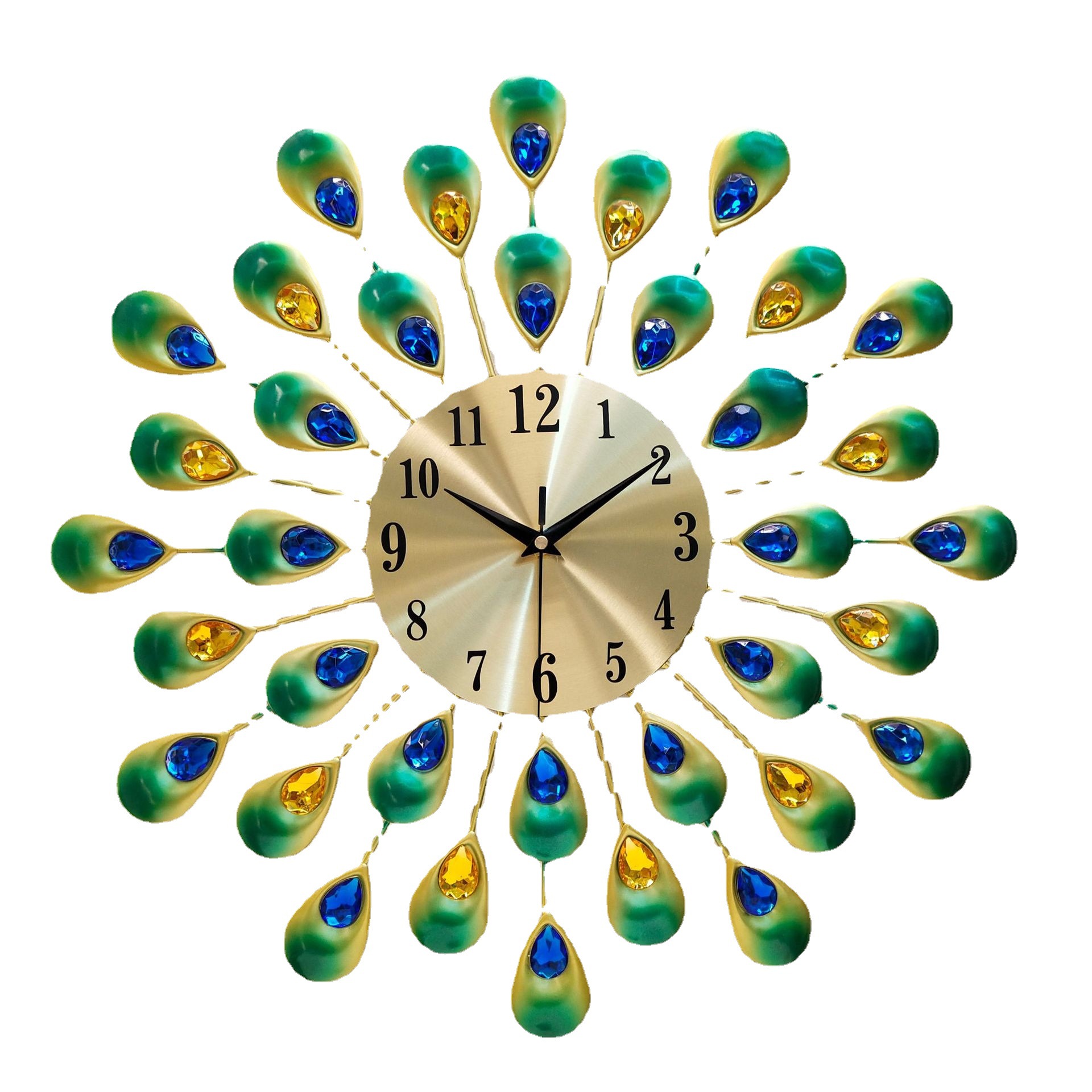 One Red Peacock Wall Clock Living Room Creative Clocks Household Mute Personality Pocket Watch Quartz Clock Clock Wholesale Foreign Trade