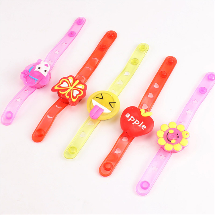 Creative Glow Cartoon Watch Band Flash Wrist Strap Bracelet Children&#039;s Push Gift Stall Hot Selling Toys