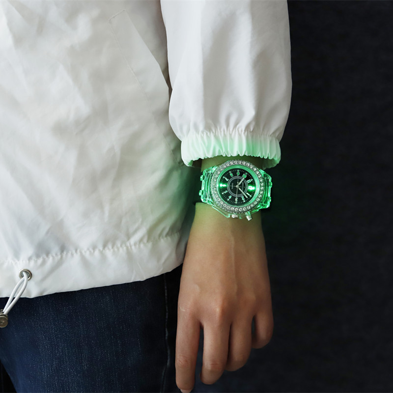 Glow Watch Luminous Led Couple Watch Male and Female Students Korean Style Simple Fashion Trend Casual All-Matching