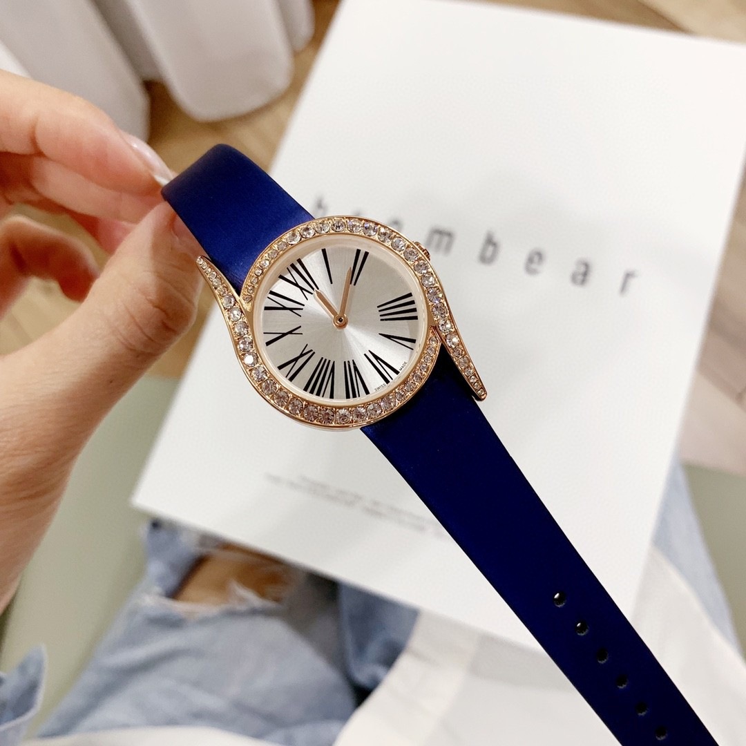 Diamond Watch Belt Jue Bright Diamond Pin Buckle Alloy round Mechanical Pointer Watch One Piece Dropshipping