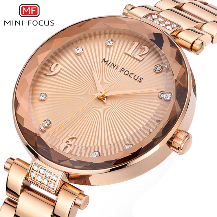 Minifocus Internet Celebrity Fashion Women&#039;s Watches Japanese Movement Waterproof Diamond Watch