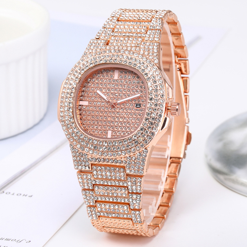 Cross-Border Hot Factory Direct Sales Starry Full Diamond British Women&#039;s Watch Casual Diamond Watch Diamond Watch
