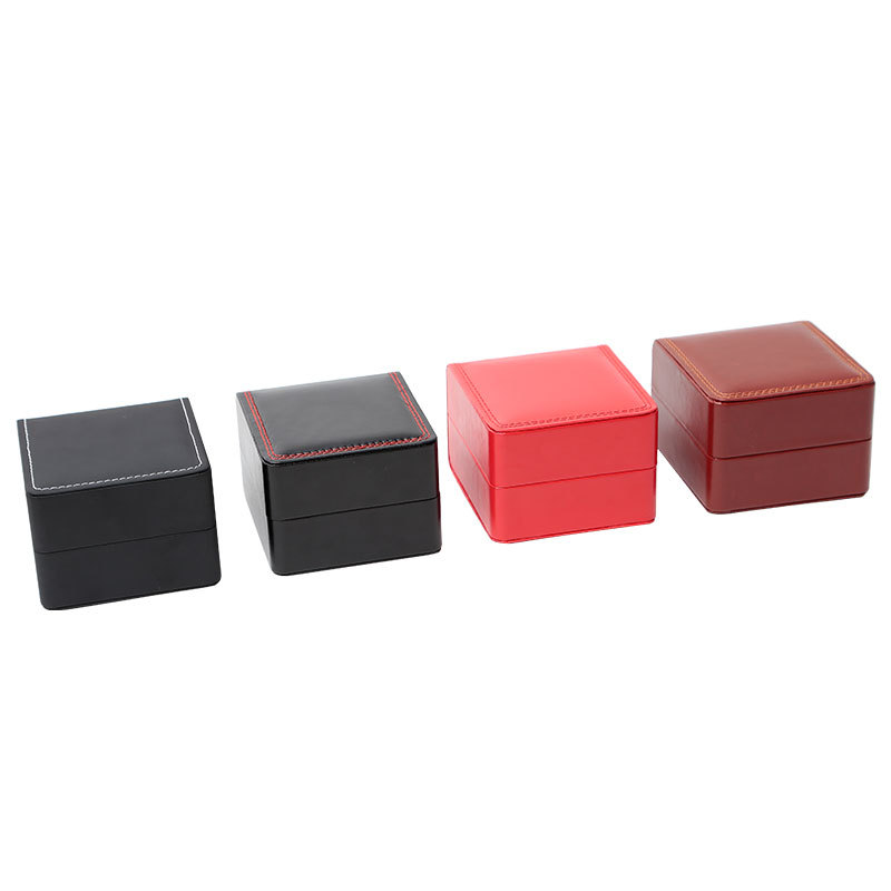 Factory in Stock Wholesale Watch Box Flip PU Leather Watch Box Watch Jewelry Storage Box Watch Packing Boxes Customization