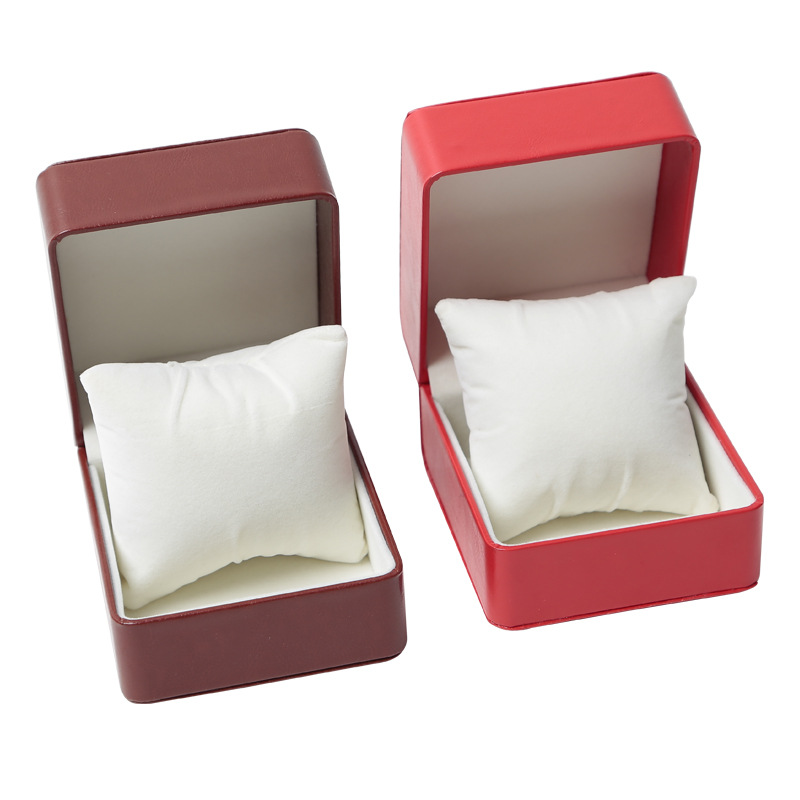 Factory in Stock Wholesale Watch Box Flip PU Leather Watch Box Watch Jewelry Storage Box Watch Packing Boxes Customization