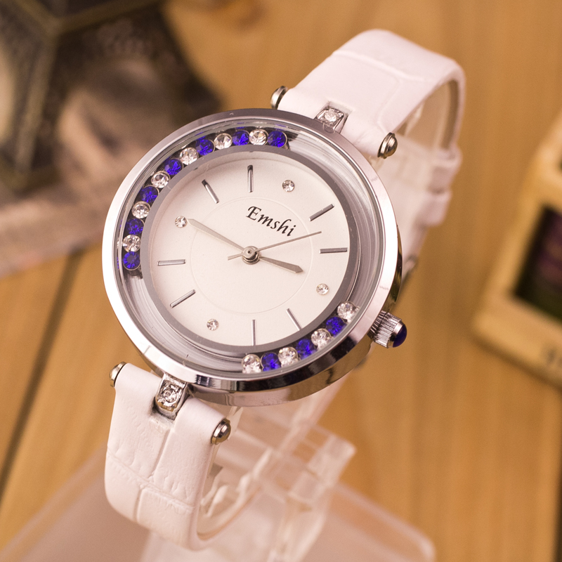 Fashion watch waterproof leather watch fashion wholesale import diamond